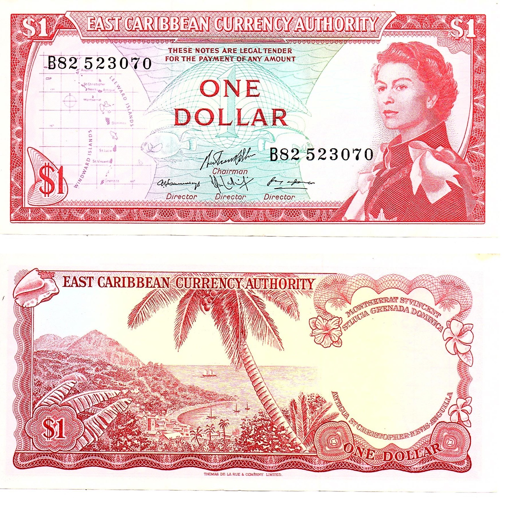 East Caribean #13f(2)/AU  1 Dollar